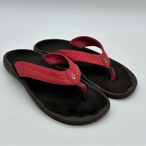 OluKai Ohana Women's Coral Pink Flip Flop Sandals